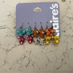Six pairs of Claire’s girls animal earrings
